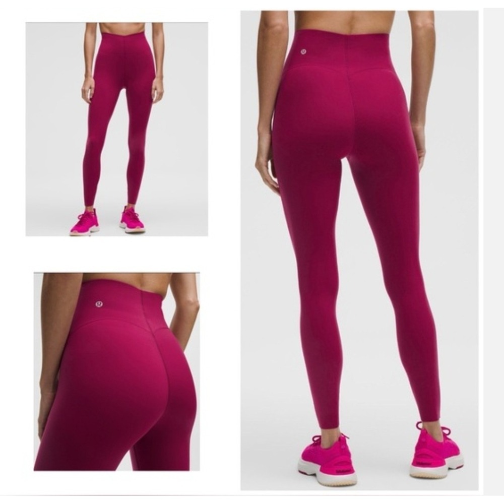 NWT Lululemon Glow Up High Rise Tight Leggings 28" Size 6 Magenta Smoke $118